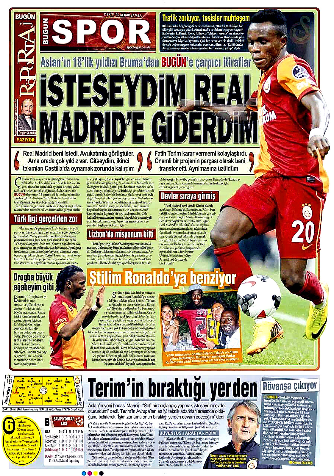 BUGÜN SPOR — Bruma Galatasaray röportajı, Marco menajer, 2013